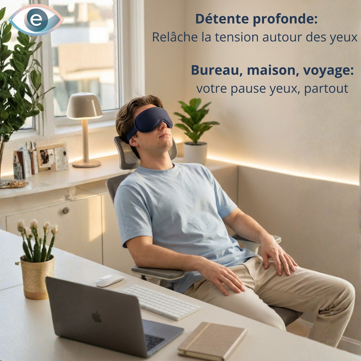 Masque chauffant pour les yeux Eyrestia